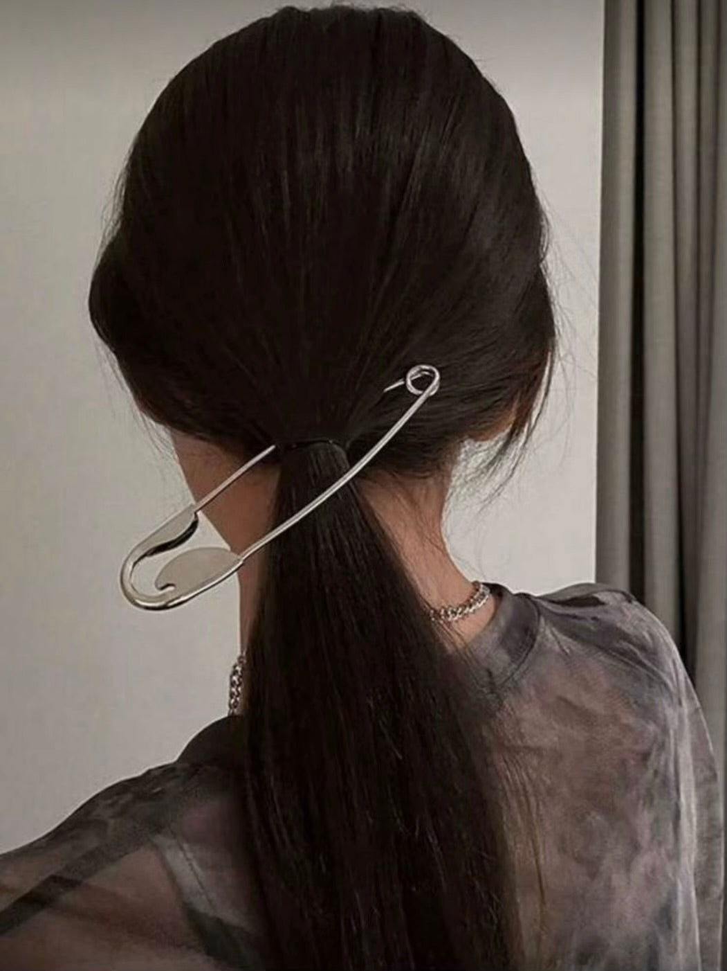 Oversized Safety Pin Hair Clip