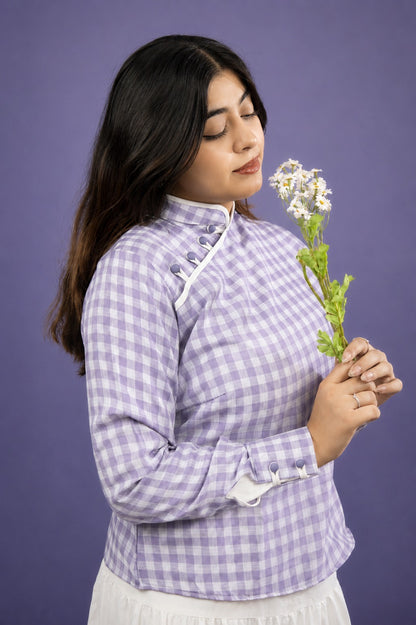 Lavendar Lilac Loop Cinch Top