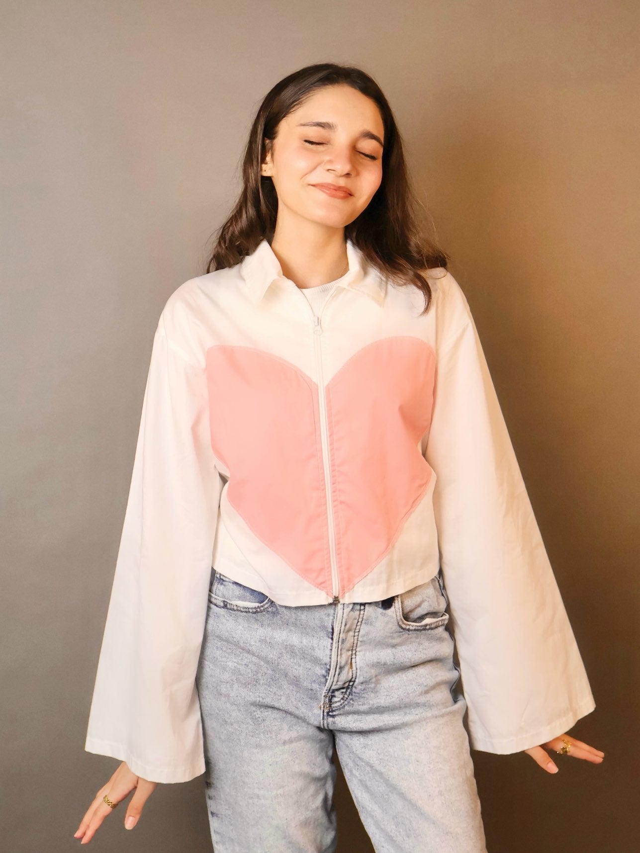 Sweetheart Zip-Up Shirt