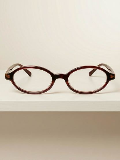 Espresso Oval Frame Glasses