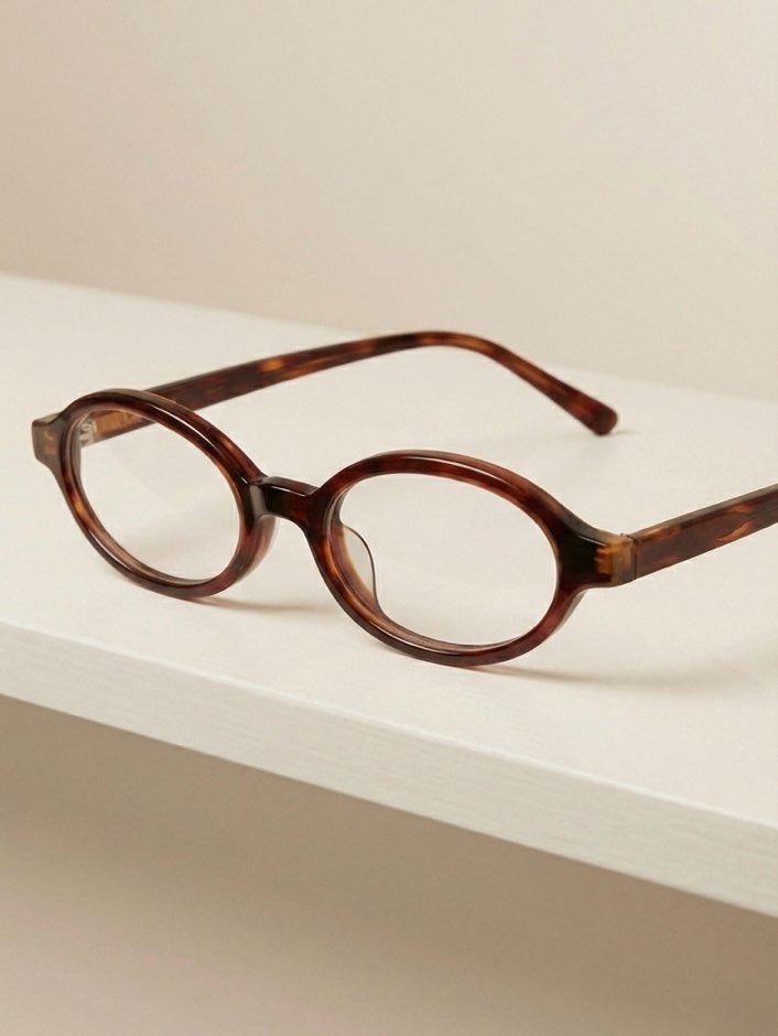 Espresso Oval Frame Glasses
